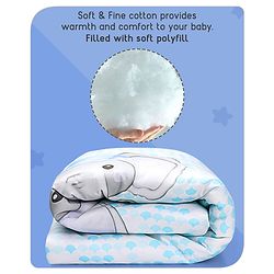 Babyhug Cotton Digital Print Quilt Aeroplane Theme - White