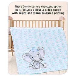 Babyhug Cotton Digital Print Quilt Aeroplane Theme - White