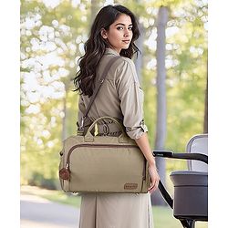 Babyhug 3-in-1 Diaper Bag Multifunctional Tote Sling & Backpack for Travel  - Brown
