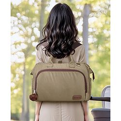 Babyhug 3-in-1 Diaper Bag Multifunctional Tote Sling & Backpack for Travel  - Brown
