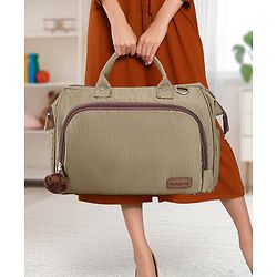 Babyhug 3-in-1 Diaper Bag Multifunctional Tote Sling & Backpack for Travel  - Brown