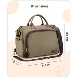 Babyhug 3-in-1 Diaper Bag Multifunctional Tote Sling & Backpack for Travel  - Brown