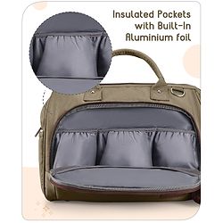 Babyhug 3-in-1 Diaper Bag Multifunctional Tote Sling & Backpack for Travel  - Brown