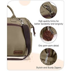 Babyhug 3-in-1 Diaper Bag Multifunctional Tote Sling & Backpack for Travel  - Brown