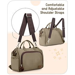 Babyhug 3-in-1 Diaper Bag Multifunctional Tote Sling & Backpack for Travel  - Brown