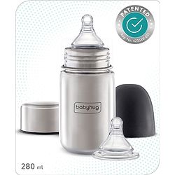 Babyhug Stainless Steel feeding bottle wide neck-200 ml