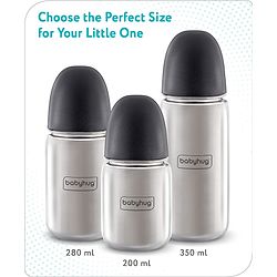 Babyhug Stainless Steel feeding bottle wide neck-200 ml