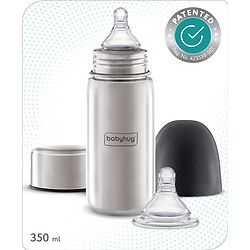 Babyhug Stainless Steel feeding bottle wide neck-200 ml