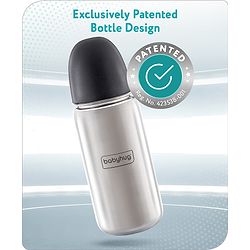 Babyhug Stainless Steel feeding bottle wide neck-200 ml