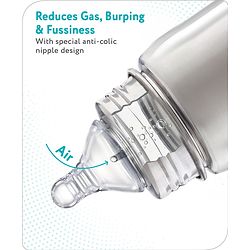 Babyhug Stainless Steel feeding bottle wide neck-200 ml
