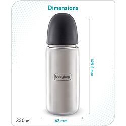 Babyhug Stainless Steel feeding bottle wide neck-200 ml