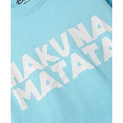 Babyhug Disney Cotton Knit Half Sleeves Shirt With T-Shirt With Lion King Print - Light Blue & White