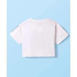 Babyhug Cotton Knit Half Sleeves T-Shirt With Los Angeles Text Print - White