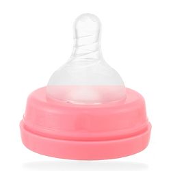 Babyhug 3-in-1 Insulated Stainless Steel Twin Handle Bottle Pink - 180 ml| Dishwasher and Sterilizer Safe| Slow Flow Nipple| Straw Sipper with Flip Cap| Water Bottle| Leak Proof| Standard Neck Bottle