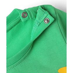 Babyhug Cotton Knit Half Sleeves T-Shirt With Sun Shine on my Mind Text Print - Green