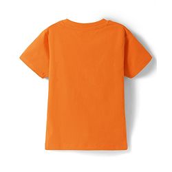 Babyhug Cotton  Knit Half Sleeves T-Shirt With Little Mommy's Champ Text Print - Orange