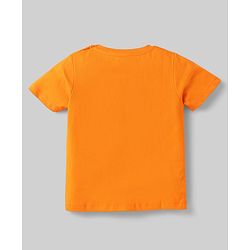 Babyhug Cotton Knit Half Sleeves T-Shirts with Sports Theme Print Pack of 3 - Orange White & Aqua Blue