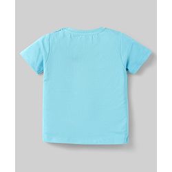 Babyhug Cotton Knit Half Sleeves T-Shirts with Sports Theme Print Pack of 3 - Orange White & Aqua Blue