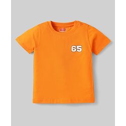Babyhug Cotton Knit Half Sleeves T-Shirts with Sports Theme Print Pack of 3 - Orange White & Aqua Blue