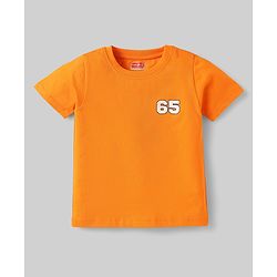 Babyhug Cotton Knit Half Sleeves T-Shirts with Sports Theme Print Pack of 3 - Orange White & Aqua Blue