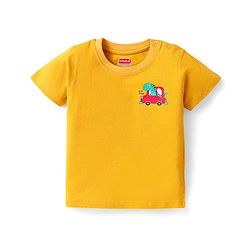 Babyhug Cotton Knit Half Sleeves T-Shirts With Animal & Vehicle Print Pack Of 3 - Red & Blue