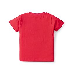 Babyhug Cotton Knit Half Sleeves T-Shirts With Animal & Vehicle Print Pack Of 3 - Red & Blue
