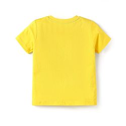 Babyhug Cotton Knit Half Sleeves T-Shirts with Bear Print Pack of 3 - Yellow Dark Red & Yellow
