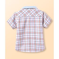 Babyhug Cotton Woven Half Sleeves Checks Shirt - Multicolour