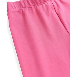 Babyhug Cotton Lycra Full Length Skinny Fit Solid Leggings with Stretch - Pink