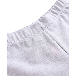 Babyhug Cotton Lycra Knit Full Length Solid Legging - Light Grey