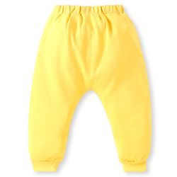 Babyhug Disney Interlock Knit Full Length Diaper Leggings With Minnie Mouse Family Graphics Pack Of 3 - Pink Light Blue & Yellow