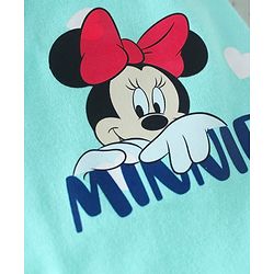 Babyhug Disney Interlock Knit Full Length Diaper Leggings With Minnie Mouse Family Graphics Pack Of 3 - Pink Light Blue & Yellow