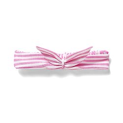 Babyhug 100% Cotton Knit Sleeveless Striped Onesie With Headband - Pink