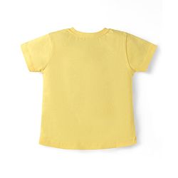 Babyhug Disney Single Jersey Knit Half Sleeve T-Shirts Pack Of 3 With Minnie Mouse Family Graphics - Yellow & Plum