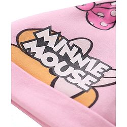 Babyhug Disney Interlock Knit Knot Cap With Minnie Mouse Graphics Pack Of 3 - Yellow Light Blue & Pink - Diameter 18cm