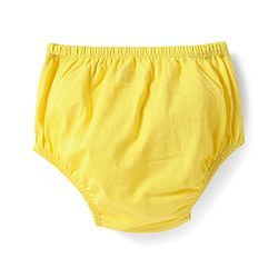 Babyhug Single Jersey Knit Sleeveless Solid Color Frock with Bloomer - Yellow