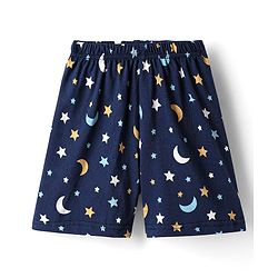 Babyhug Cotton Knit Half Sleeves Co-ords Short Nightsuit with Star & Moon Print - Navy Blue