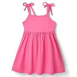 Babyhug Single Jersey Knit Sleeveless Solid Color Frock & Bloomer with Frill Detailing - Dark Pink