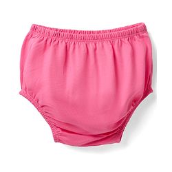 Babyhug Single Jersey Knit Sleeveless Solid Color Frock & Bloomer with Frill Detailing - Dark Pink