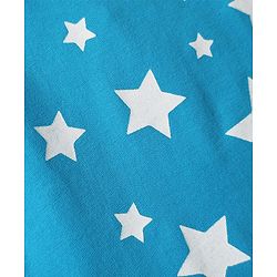 Babyhug Cotton Knit Half Sleeves T-Shirt with Star Print - Blue