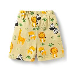Babyhug Single Jersey Knit Half Sleeves Night Suit With Wild Animal Print - Green