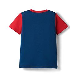 Babyhug Cotton Knit Half Sleeves T-Shirt with Text Print - Navy Blue
