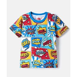 Babyhug Cotton Knit Half Sleeves T-Shirt with Text Print - White