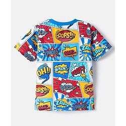 Babyhug Cotton Knit Half Sleeves T-Shirt with Text Print - White