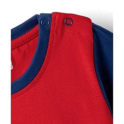 Babyhug Cotton Knit Half Sleeves T-Shirt with Text Print - Red