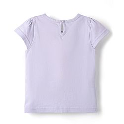 Babyhug Cotton Knit Half Sleeves T-Shirt with Strawberry Print - Lavender