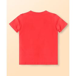 Babyhug Cotton Knit Half Sleeves T-Shirts with Beach Theme Print & Stripes Pack of 3 - White Red & Navy Blue