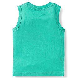 Babyhug Cotton Knit Sleeveless Tank T-Shirts With Stripes & Beach Theme Print Pack Of 3 - Yellow & Orange