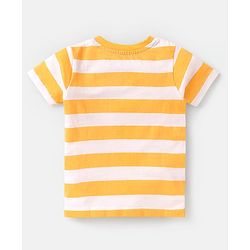 Babyhug Cotton Knit Half Sleeves T-Shirts With Stripes & Animal Print Pack Of 3 - Red & Blue