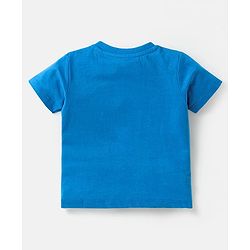 Babyhug Cotton Knit Half Sleeves T-Shirts With Stripes & Animal Print Pack Of 3 - Red & Blue
